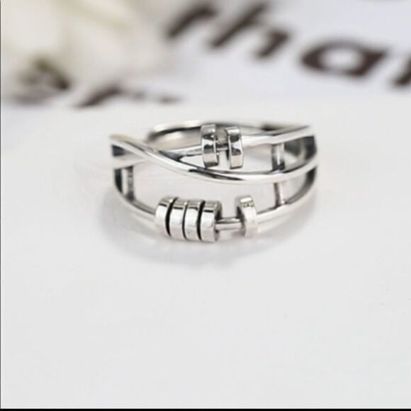 NEW 925 Silver Retro Ring Sterling Silver Unique Ring - Picture 4 of 8